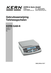 KERN and SOHN GAB N Series Gebruiksaanwijzing