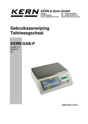 KERN and SOHN GAB 6K-5P Gebruiksaanwijzing