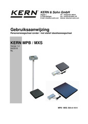 KERN and SOHN MPB 300K100P Gebruiksaanwijzing