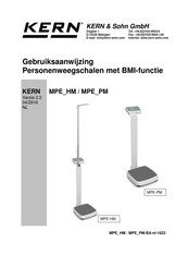 KERN and SOHN MPE 250K100PM Gebruiksaanwijzing