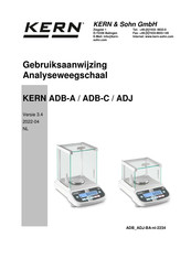 Kern And Sohn ADB 100-4 Gebruiksaanwijzing