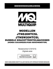 MQ Multiquip JTNS20HTCSL Bedieningshandleiding