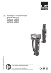 LUTZ MOTOR B1 BATTERY Gebruiksaanwijzing