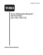 Toro Recycler 21050BE Bedieningshandleiding