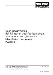 Miele professional PG 8583 Gebruiksaanwijzing