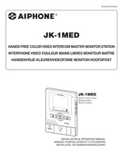 Aiphone JK-1MED Installatie En Gebruikshandleiding