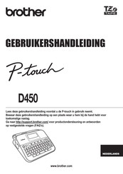 Brother P-touch D450 Gebruikershandleiding