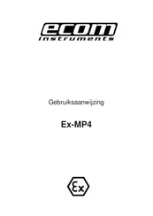 Ecom Instruments Ex-MP4 Gebruiksaanwijzing