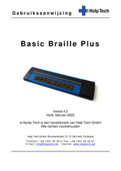 Help Tech Basic Braille Plus Gebruiksaanwijzing