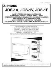 Aiphone JOS-1A Installatie- En Bedieningsinstructies