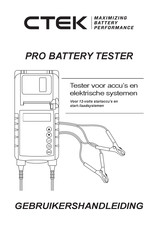 CTEK PRO Battery Tester Gebruikershandleiding