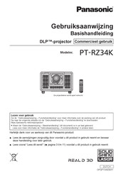 Panasonic DLP PT-RZ34K Gebruiksaanwijzing