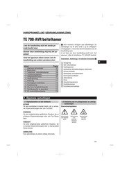 Hilti TE 700-AVR Oorspronkelijke Gebruiksaanwijzing