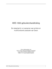 Axis 1650 Gebruikershandleiding