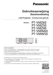 Panasonic PT-VMW60 Gebruiksaanwijzing