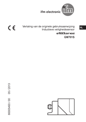 IFM Electronic efector100 GM701S Gebruiksaanwijzing