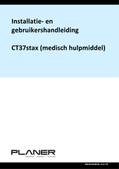Planer CT37stax Installatie- En Gebruikershandleiding