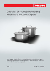 Miele KM 6116 Gebruiks- En Montagehandleiding