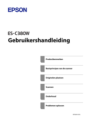 Epson ES-C380W Gebruikershandleiding