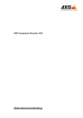 Axis Companion Recorder 4CH Gebruikershandleiding
