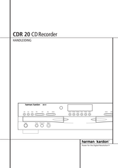 Harman Kardon CDR 20 Handleiding