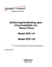 Henny Penny OFE-141 Bedieningshandleiding