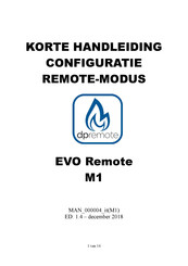 dpremote EVO Remote M1 Korte Handleiding