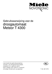 Miele Novotronic Meteor T 4300 Gebruiksaanwijzing