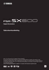 Yamaha PSR-SX600 Gebruikershandleiding