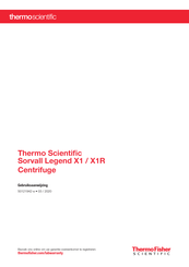 Thermo Scientific Sorvall Legend X1R Gebruiksaanwijzing