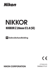 Nikon NIKKOR Z 28mm f/2.8 SE Gebruikshandleiding