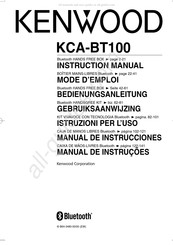 Kenwood KCA-BT100 Gebruiksaanwijzing