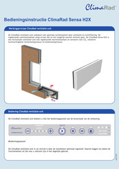 ClimaRad Sensa H2X Bedieningsinstructies