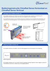 ClimaRad Sensa Horizontaal Bedieningsinstructies
