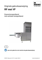 Meiko VF Series Gebruiksaanwijzing