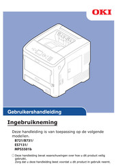 Oki B731 Gebruikershandleiding