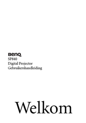 BenQ SP840 Gebruikershandleiding