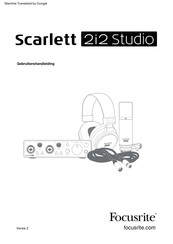 Focusrite Scarlett 2i2 Studio Gebruikershandleiding