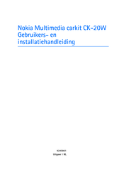 Nokia CK-20W Gebruikers- En Installatiehandleiding