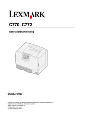 Lexmark C770 Gebruikershandleiding