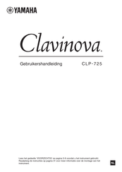 Yamaha Clavinova CLP-725 Gebruikershandleiding