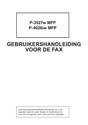 Utax P-3527w MFP Gebruikershandleiding