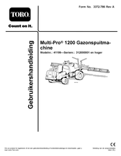 Toro 312000001 Gebruikershandleiding