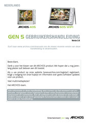 Archos GEN 5 405 Gebruikershandleiding