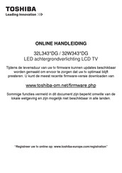 Toshiba 32W343 DG Series Online Handleiding