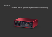 Focusrite Scarlett 4i4 Gebruikershandleiding