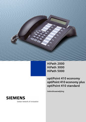 Siemens optiPoint 410 economy Gebruiksaanwijzing