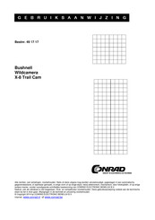 Conrad Bushnell X-8 Trail Cam Gebruiksaanwijzing