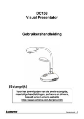 Lumens DC158 Gebruikershandleiding