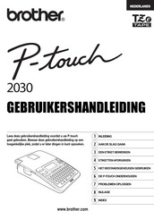 Brother P-touch PT-2030 Gebruikershandleiding